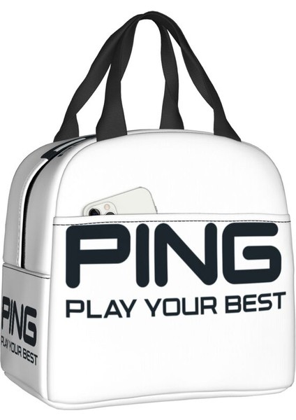 No.1 Stili 22X20X13CM Golf Logosu Yemek Kabı Kadın Su Geçirmez Soğutucu Termal Gıda Yalıtımlı Öğle Yemeği Çantası Çocuklar Okul Çocukları Taşınabilir Bez Çantalar (Yurt Dışından)