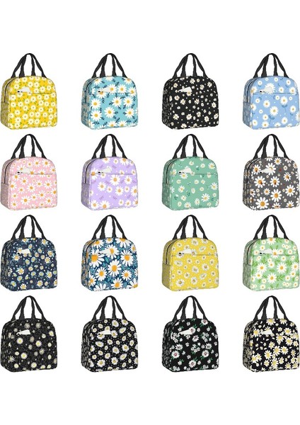 No.5 Tarzı 22X20X13CM Çiçek Papatya Baskı Yalıtımlı Öğle Yemeği Çantası Kadınlar Için Papatya Çiçekleri Soğutucu Termal Yemek Çantası Taşınabilir Gıda Çantaları (Yurt Dışından) fiyatları