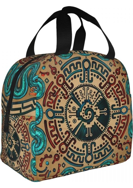No.11 Tarzı 22X20X13CM Maya Hunab Ku Çift Başlı Yılan Yalıtımlı Yemek Çantası Kadınlar Için Yeniden Kullanılabilir Soğutucu Termal Gıda Yemek Kabı Okul (Yurt Dışından) modelleri