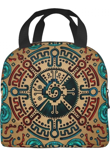 No.11 Tarzı 22X20X13CM Maya Hunab Ku Çift Başlı Yılan Yalıtımlı Yemek Çantası Kadınlar Için Yeniden Kullanılabilir Soğutucu Termal Gıda Yemek Kabı Okul (Yurt Dışından) fırsatları