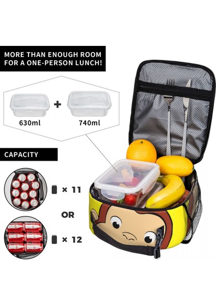 No.3 Tarzı 26X21X11CM Meraklı George Sevimli Komik Yalıtımlı Öğle Yemeği Çantası Kadınlar Için Sızdırmaz Tv Dizisi Soğutucu Termal Yemek Kabı Ofis Seyahat (Yurt Dışından) fırsatları