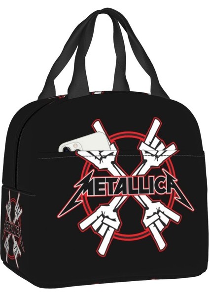 No.21 Stili 22X20X13CM Metallicas Parmaklar Logo Termal Yalıtımlı Öğle Yemeği Çantaları Kadın Yemek Çantası Okul Ofis Için Açık Depolama Gıda Bento Kutusu (Yurt Dışından) indirimleri