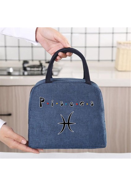 4 TAKIMYILDIZI012 Tarzı Öğle Yemeği Çantası Yalıtımlı Termal Kutu Soğutucu Tote Unisex Organizatör Gıda Öğle Yemeği Kutusu Saklama Torbaları Çanta Takımyıldızı Desen (Yurt Dışından)