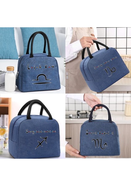 4 TAKIMYILDIZI012 Tarzı Öğle Yemeği Çantası Yalıtımlı Termal Kutu Soğutucu Tote Unisex Organizatör Gıda Öğle Yemeği Kutusu Saklama Torbaları Çanta Takımyıldızı Desen (Yurt Dışından) modelleri