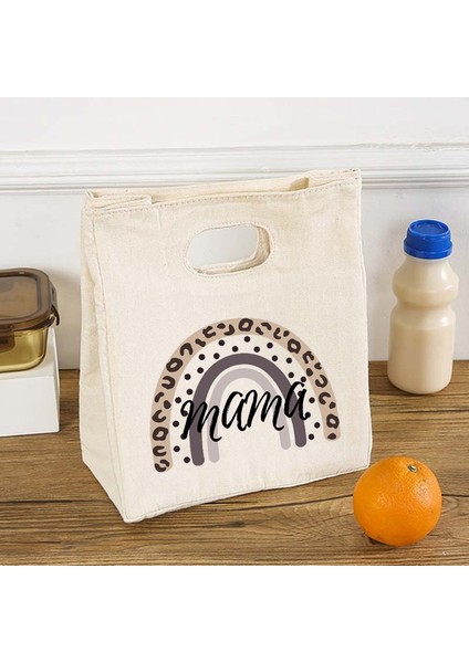 Q04218-TBBG-C Stili Gökkuşağı Mama Baskı Taşınabilir Öğle Yemeği Çantası Yeni Termal Yalıtımlı Öğle Yemeği Tote Soğutucu Çanta Bento Kese Konteyner Gıda Saklama Torbaları (Yurt Dışından)