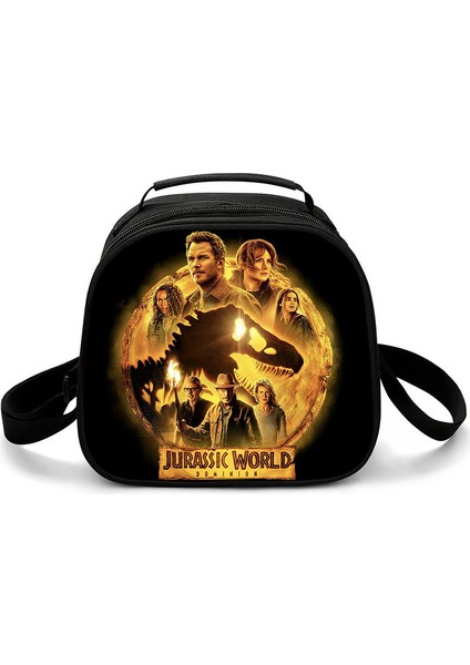 Gümüş Tarzı Öğrenci Crossbody Jurassic Dünya Yarım Daire Öğle Yemeği Kutusu Isı Yalıtımı Gıda Öğle Yemeği Çantası 3D Baskı Yalıtımlı Çanta Buz Torbaları (Yurt Dışından) modelleri