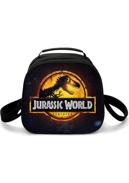 Gümüş Tarzı Öğrenci Crossbody Jurassic Dünya Yarım Daire Öğle Yemeği Kutusu Isı Yalıtımı Gıda Öğle Yemeği Çantası 3D Baskı Yalıtımlı Çanta Buz Torbaları (Yurt Dışından) fırsatları