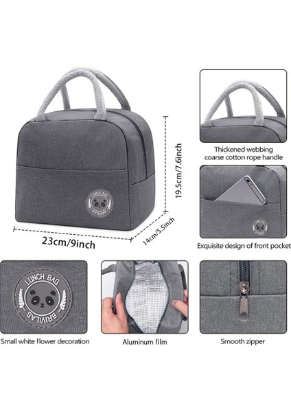 4SKULL026 Stili Soğutucu Çanta Gıda Öğle Yemeği Çantaları Okul Çocuk Yemeği Yalıtımlı Tote Kafatası Baskı Bento Kutusu Organizatör Paketi Seyahat Termal Çanta (Yurt Dışından) modelleri