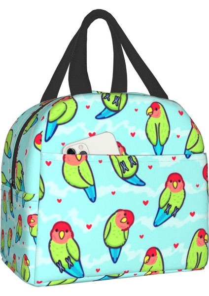 No.7 Tarzı 22X20X13CM Sevimli Kuş Taşınabilir Yemek Kabı Çok Fonksiyonlu Papağan Lovebird Soğutucu Termal Gıda Yalıtımlı Öğle Yemeği Çantası Kadınlar Için Ofis Çalışması (Yurt Dışından)
