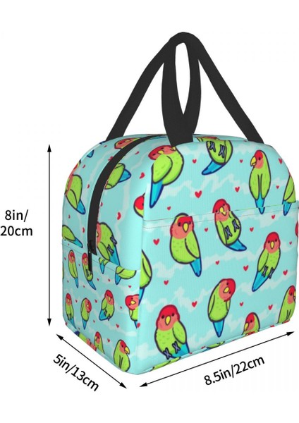 No.7 Tarzı 22X20X13CM Sevimli Kuş Taşınabilir Yemek Kabı Çok Fonksiyonlu Papağan Lovebird Soğutucu Termal Gıda Yalıtımlı Öğle Yemeği Çantası Kadınlar Için Ofis Çalışması (Yurt Dışından)