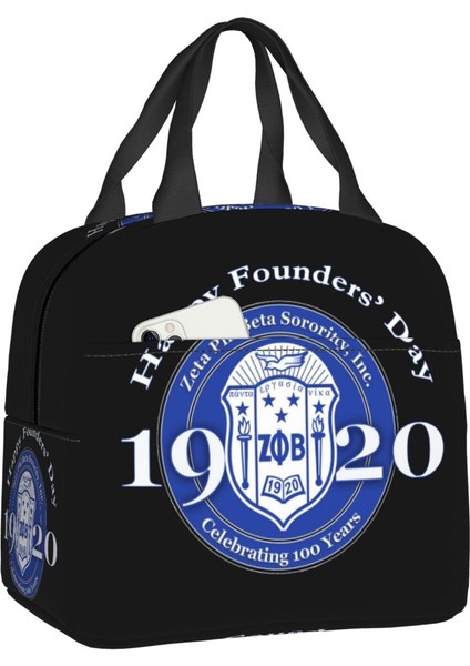No.10 Stili 22X20X13CM Zeta Phi Beta Termal Yalıtımlı Öğle Yemeği Çantaları Kadın Taşınabilir Yemek Kabı Okul Çalışması Için Açık Çok Fonksiyonlu Gıda Torbaları (Yurt Dışından)