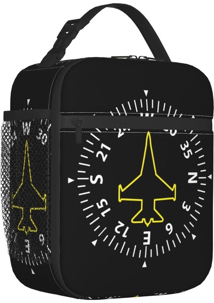 No.16 Stili 26X21X11CM Uçmak Için Doğan Kaptan Çizgili Uçuş Pilotu Öğle Yemeği Kutuları Çok Fonksiyonlu Havacılık Uçak Soğutucu Termal Gıda Yalıtımlı Öğle Yemeği Çantası (Yurt Dışından)