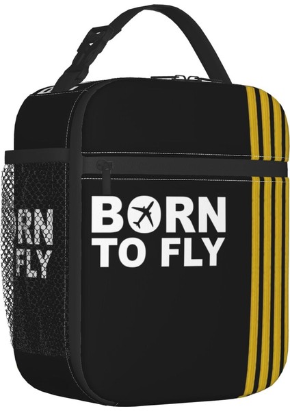 No.2 Tarzı 26X21X11CM Uçmak Için Doğan Kaptan Çizgili Uçuş Pilotu Öğle Yemeği Kutuları Çok Fonksiyonlu Havacılık Uçak Soğutucu Termal Gıda Yalıtımlı Öğle Yemeği Çantası (Yurt Dışından)