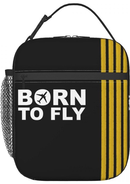 No.2 Tarzı 26X21X11CM Uçmak Için Doğan Kaptan Çizgili Uçuş Pilotu Öğle Yemeği Kutuları Çok Fonksiyonlu Havacılık Uçak Soğutucu Termal Gıda Yalıtımlı Öğle Yemeği Çantası (Yurt Dışından)