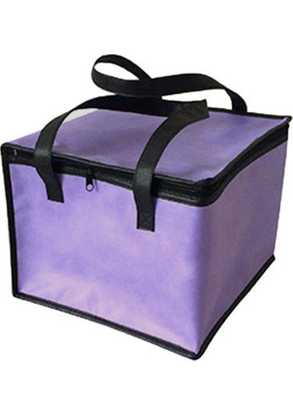 Mor Tarzı 29X29X23CM Yalıtımlı Termal Soğutucu Çanta Serin Öğle Yemeği Yiyecekleri Içecek Kutuları Içecek Depolama Büyük Kare Soğutulmuş Çanta Z Teneke Folyo Gıda Torbaları (Yurt Dışından)