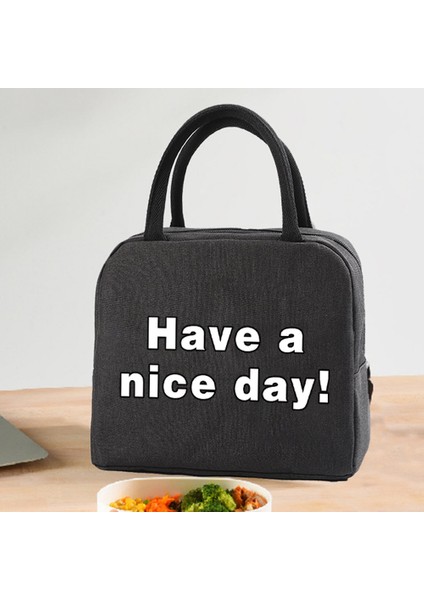 4FOOD004 Stili Öğle Yemeği Taşıma Çantası Yalıtımlı Termal Taşınabilir Çantalar Kadınlar Için Çocuk Okul Gezisi Lu Akşam Yemeği Soğutucu Gıda Kanvas Çanta (Yurt Dışından)