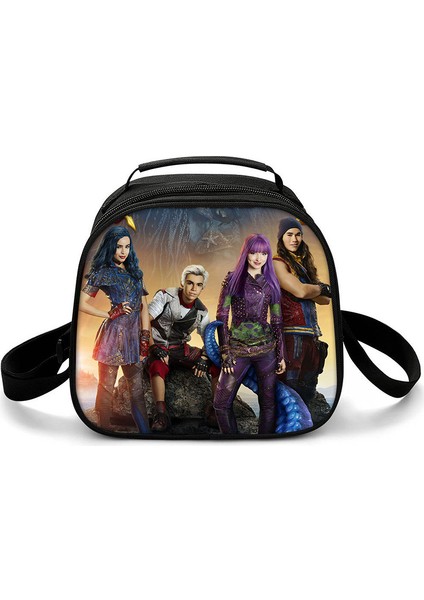 Turuncu Tarzı Öğrenci Crossbody Torunları Yarım Daire Öğle Yemeği Kutusu Isı Yalıtımı Gıda Öğle Yemeği Çantası 3D Baskılı Yalıtımlı Çanta Buz Torbaları (Yurt Dışından)