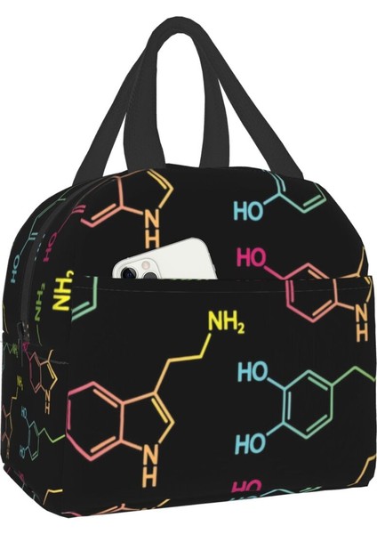 No.2 Tarzı 22X20X13CM Pembe Bilim Yalıtımlı Yemek Çantası Kadınlar Için Kimyasal Laboratuvar Kimya Teknolojisi Taşınabilir Termal Soğutucu Bento Kutusu (Yurt Dışından)