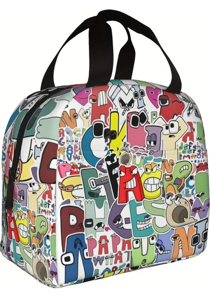 Siyah Stil 8,5X5X8 Inç Alfabe Baskılı Yalıtımlı Öğle Yemeği Çantası Yeniden Kullanılabilir Kalınlaşmış Alüminyum Yemek Kabı Ofis Çalışması Okul Plaj Çocuklar Için Yetişkinler Için (Yurt Dışından) fiyatları