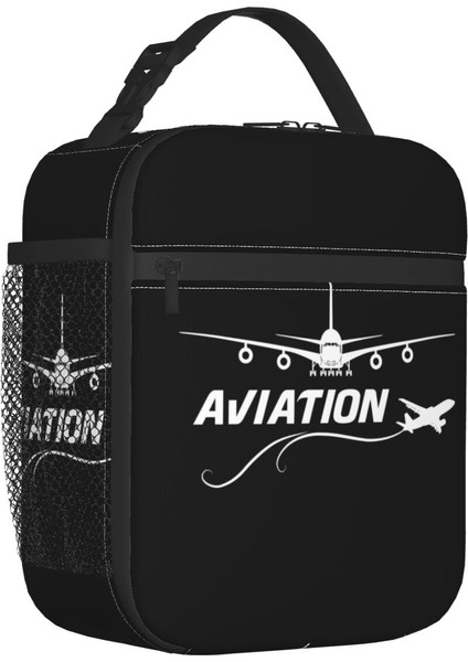 No.5 Tarzı Pilot Kaptan Çizgili Yalıtımlı Öğle Yemeği Çantaları Kadınlar Için Havacılık Uçak Aviator Taşınabilir Termal Soğutucu Gıda Yemek Kabı Okul (Yurt Dışından)