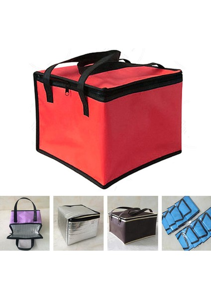 Yeşil Stil 35X35X23CM Yalıtımlı Termal Soğutucu Çanta Serin Öğle Yemeği Yiyecekleri Içecek Kutuları Içecek Depolama Büyük Kare Soğutulmuş Çanta Z Teneke Folyo Gıda Torbaları (Yurt Dışından) fırsatları