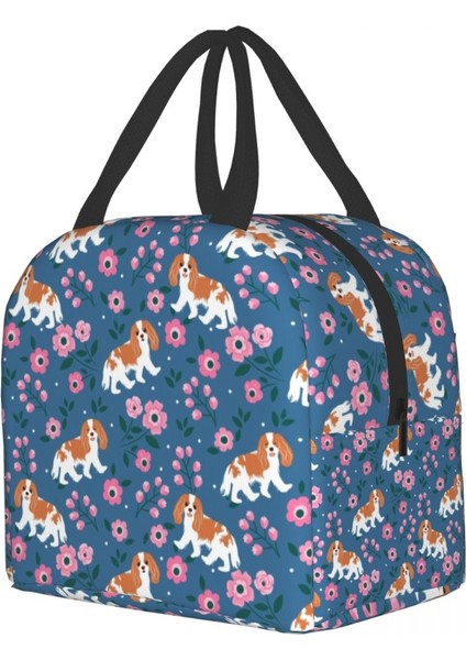 No.7 Tarzı 22X20X13CM Cavalier King Charles Spaniel Isı Yalıtımlı Öğle Yemeği Çantası Kadınlar Için Taşınabilir Pet Köpek Yemek Kabı Çalışma Okul Seyahat Için (Yurt Dışından) modelleri