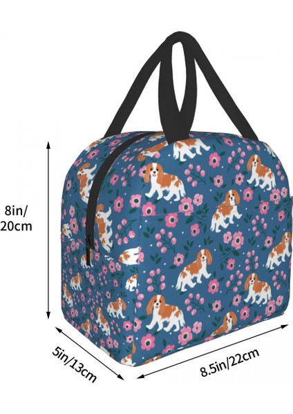 No.7 Tarzı 22X20X13CM Cavalier King Charles Spaniel Isı Yalıtımlı Öğle Yemeği Çantası Kadınlar Için Taşınabilir Pet Köpek Yemek Kabı Çalışma Okul Seyahat Için (Yurt Dışından) indirimleri