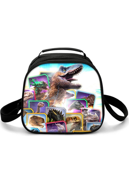 Mor Tarzı Öğrenci Crossbody Jurassic Dünya Yarım Daire Öğle Yemeği Kutusu Isı Yalıtımı Gıda Öğle Yemeği Çantası 3D Baskı Yalıtımlı Çanta Buz Torbaları (Yurt Dışından) indirimleri