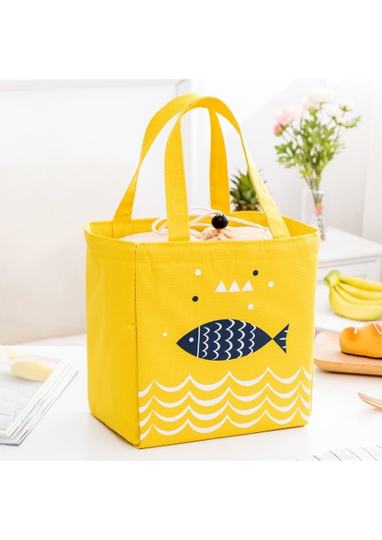 Yeşil Stil Karikatür Taşınabilir Öğle Yemeği Çantası Termal Öğle Yemeği Kutusu Gıda Depolama El Çantaları Seyahat Çantası Yalıtımlı Soğutucu Öğle Yemeği Çantası (Yurt Dışından)