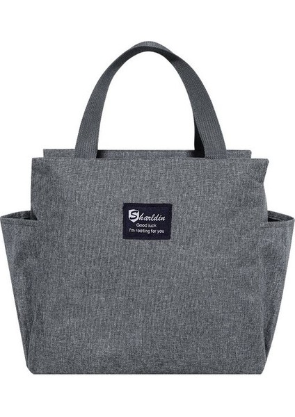 Gri Tarzı Büyük Kapasiteli Soğutucu Çanta Su Geçirmez Oxford Taşınabilir Fermuar Termal Öğle Yemeği Çantaları Yalıtımlı Dondurucu Çanta Kamp Çantası (Yurt Dışından)