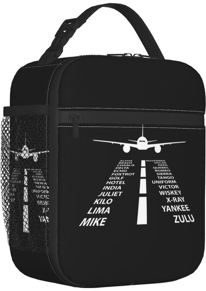 No.10 Stili 26X21X11CM Uçmak Için Doğan Kaptan Çizgili Uçuş Pilotu Öğle Yemeği Kutuları Çok Fonksiyonlu Havacılık Uçak Soğutucu Termal Gıda Yalıtımlı Öğle Yemeği Çantası (Yurt Dışından)