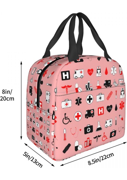 No.18 Stili 22X20X13CM Hemşirelik Hemşire Tıbbi Logo Öğle Yemeği Çantası Erkek Kadın Soğutucu Termal Yalıtımlı Yemek Kabı Çocuklar Için Okul Iş Gıda Bento Kutusu (Yurt Dışından) fırsatları
