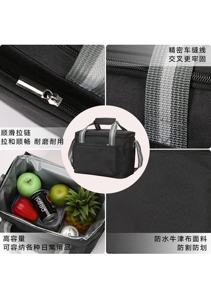 Kırmızı Stil 15L Taşınabilir Termal Öğle Yemeği Çantası Yiyecek Kutusu Dayanıklı Su Geçirmez Ofis Soğutucu Yemek Kabı Buz Yalıtımlı Kılıf Kamp Oxford Akşam Yemeği Çantası (Yurt Dışından) indirimleri