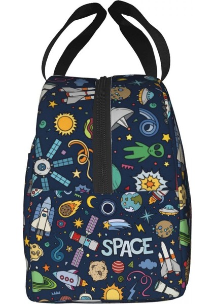 No.3 Tarzı 22X20X10CM Uzay Evren Güneş Gezegen Öğle Yemeği Çantası Soğutucu Sıcak Yalıtımlı Astronot Spaceman Yemek Kabı Kadınlar Çocuklar Için Okul Gıda Çantaları (Yurt Dışından) modelleri