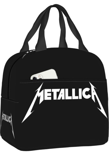 No.16 Stili 22X20X13CM Ağır Metal Logo Metallicas Yemek Kabı Kadınlar Için Soğutucu Termal Gıda Yalıtımlı Öğle Yemeği Çantası Ofis Çalışması Taşınabilir Bez Çantalar (Yurt Dışından)