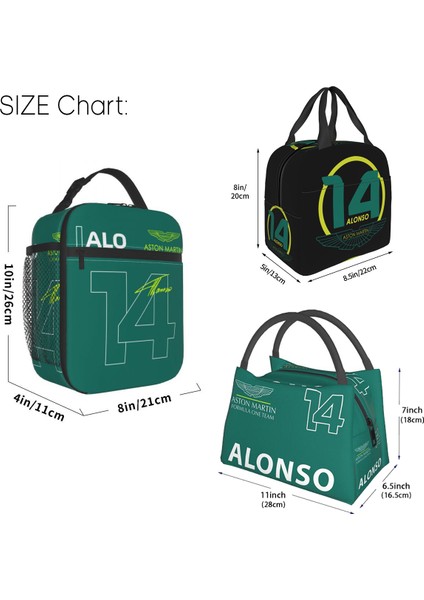 No.14 Tarzı 22X20X13CM Aston Martin F1 Fernando Alonso Takımı Ürün Öğle Yemeği Kutuları Termal Yalıtımlı Soğutucu Termal Öğle Yemeği Çantası Kutusu (Yurt Dışından) modelleri