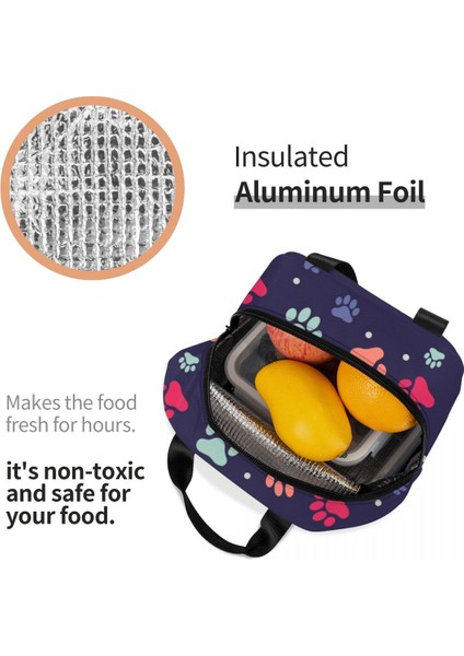 No.18 Stili 22X20X13CM Komik Köpek Paw Desen Termal Yalıtımlı Öğle Yemeği Çantası Kadın Yeniden Kullanılabilir Yemek Kabı Açık Çok Fonksiyonlu Yiyecek Kutusu (Yurt Dışından) indirimleri