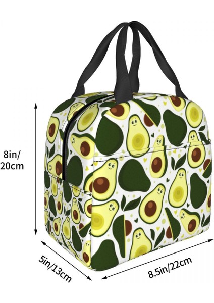 No.20 Tarzı 22X20X13CM Vegan Meyve Avokado Baskı Yalıtımlı Öğle Yemeği Çantası Kadınlar Için Soğutucu Termal Gıda Yemek Kabı Okul Çalışması Seyahat Çantaları (Yurt Dışından) fırsatları