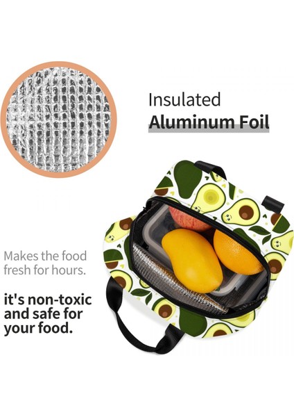 No.20 Tarzı 22X20X13CM Vegan Meyve Avokado Baskı Yalıtımlı Öğle Yemeği Çantası Kadınlar Için Soğutucu Termal Gıda Yemek Kabı Okul Çalışması Seyahat Çantaları (Yurt Dışından) indirimleri