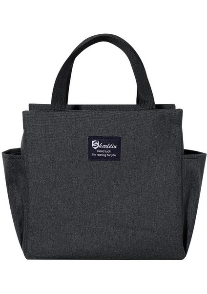 Siyah Stil Büyük Kapasiteli Soğutucu Çanta Su Geçirmez Oxford Taşınabilir Fermuar Termal Öğle Yemeği Çantaları Yalıtımlı Dondurucu Çanta Kamp Çantası (Yurt Dışından)