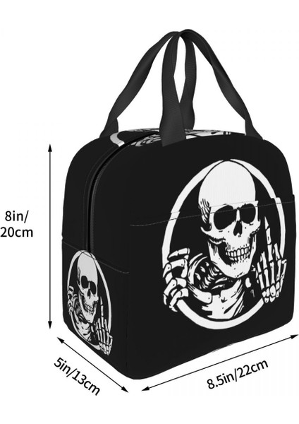 No.5 Tarzı 22X20X13CM Kafatası Yalıtımlı Öğle Yemeği Çantası Okul Ofis Için Yeniden Kullanılabilir Termal Soğutucu Yemek Kabı Kadın Çocuk Gıda Konteyner Bez Çantalar (Yurt Dışından) fırsatları