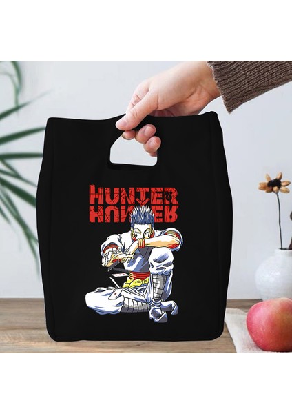 Mavi Stil Camp Hunter Anime Kawaii Gençler Kanvas Çanta Kadın Öğle Yemeği Kutusu Cep Telefonu Bento Çantası Öğrenci Hunter×hunter Okul Öğrenci Termal Çanta (Yurt Dışından)
