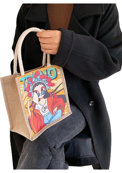 Bir Stil Bayanlar Etty Kare Çanta, Kızlar Kişiselleştirilmiş Karikatür Hayvan Bitki Baskı Ev Ofis Için Rahat Alışveriş Çantası (Yurt Dışından) fiyatları