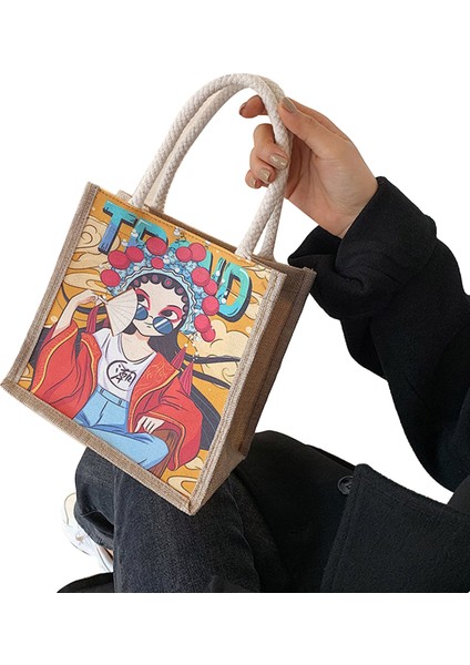 Bir Stil Bayanlar Etty Kare Çanta, Kızlar Kişiselleştirilmiş Karikatür Hayvan Bitki Baskı Ev Ofis Için Rahat Alışveriş Çantası (Yurt Dışından) fırsatları