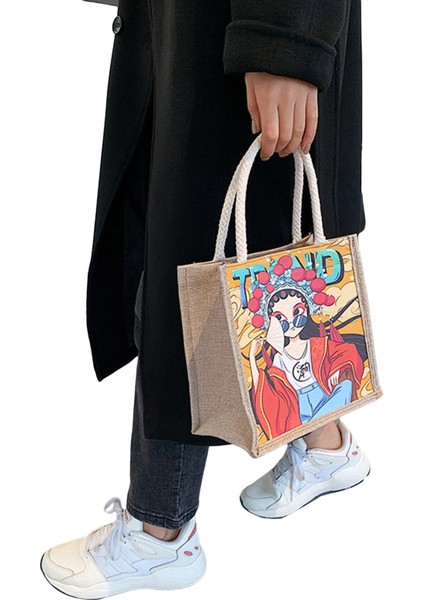 Bir Stil Bayanlar Etty Kare Çanta, Kızlar Kişiselleştirilmiş Karikatür Hayvan Bitki Baskı Ev Ofis Için Rahat Alışveriş Çantası (Yurt Dışından) indirimleri