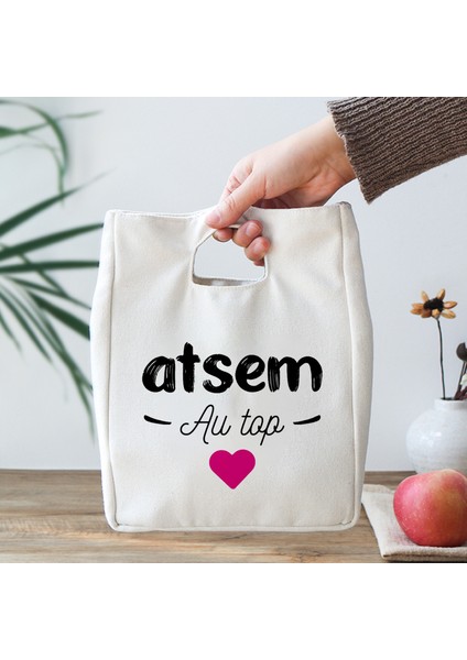 9ATSEM0018 Stili Merci Atsem Baskı Fonksiyonel Soğutucu Öğle Yemeği Çantası Taşınabilir Yalıtımlı Tuval Bento Termal Okul Gıda Saklama Torbaları Öğretmen Hediyeler (Yurt Dışından) modelleri