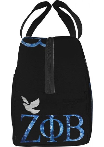 No.1 Stili 22X20X13CM Zeta Phi Beta Yalıtımlı Öğle Yemeği Çantası Kadınlar Için Sızdırmaz Termal Soğutucu Bento Gişe Ofis Çalışması Okul Gıda Yemek Kabı Tote (Yurt Dışından) fiyatları