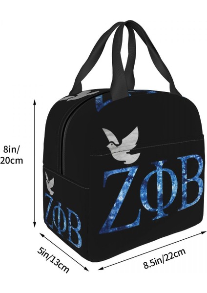 No.4 Stili 22X20X13CM Zeta Phi Beta Yalıtımlı Öğle Yemeği Çantası Kadınlar Için Sızdırmaz Termal Soğutucu Bento Gişe Ofis Çalışması Okul Gıda Yemek Kabı Tote (Yurt Dışından) fırsatları