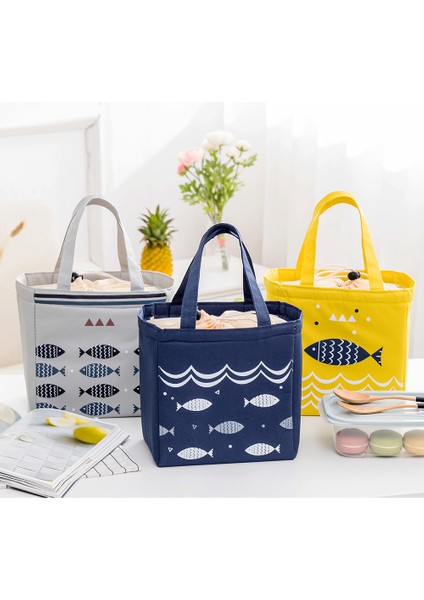 Sarı Tarzı Karikatür Taşınabilir Öğle Yemeği Çantası Termal Öğle Yemeği Kutusu Gıda Depolama El Çantaları Seyahat Çantası Yalıtımlı Soğutucu Öğle Yemeği Çantası (Yurt Dışından) fırsatları