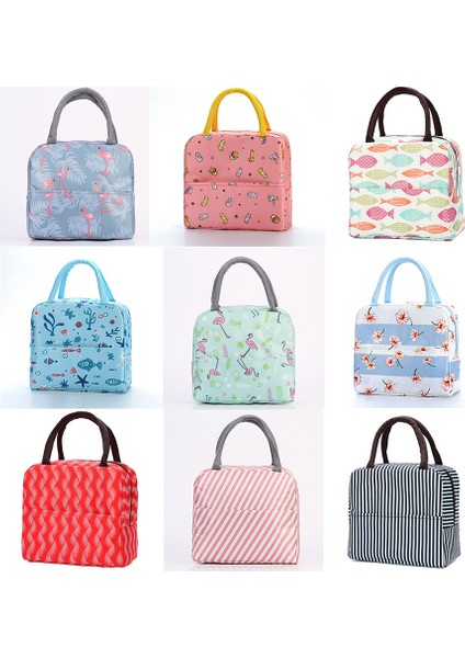 No.9 Stili 23X13X19CM Taze Isıtıcı Çanta Su Geçirmez Naylon Taşınabilir Fermuar Termal Oxford Öğle Yemeği Çantaları Kadınlar Için Uygun Yemek Kabı Tote Gıda Torbaları (Yurt Dışından) fırsatları